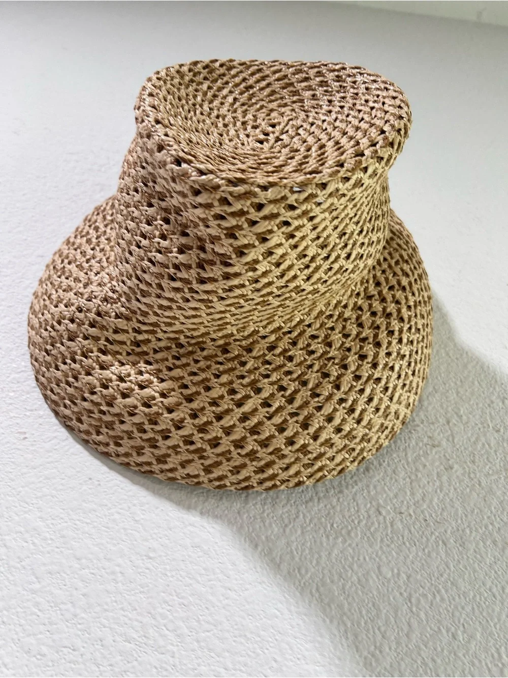 Eric Javits Women's Valeria Bucket Hat Wide Brim Straw Bucket Hat - Natural - Picture 15 of 16